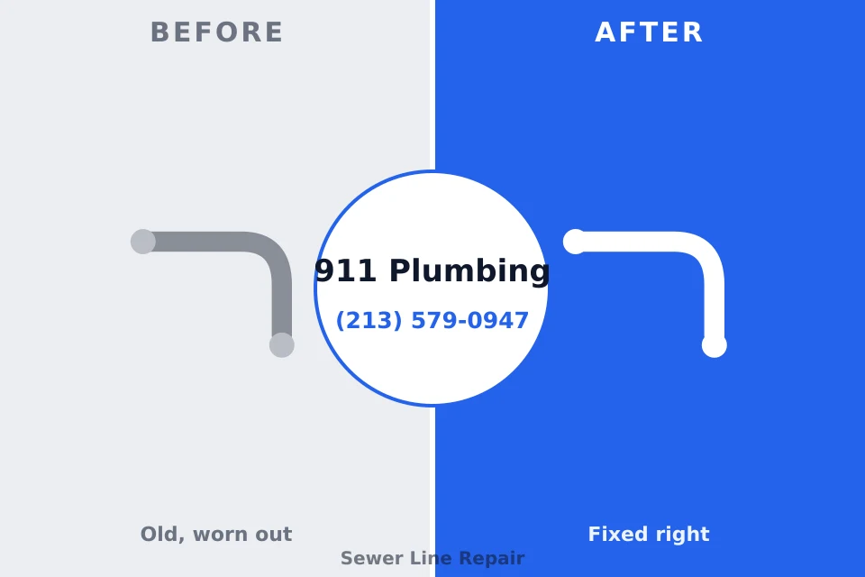 Before and after: plumbing repair Regency at Monroe, NJ